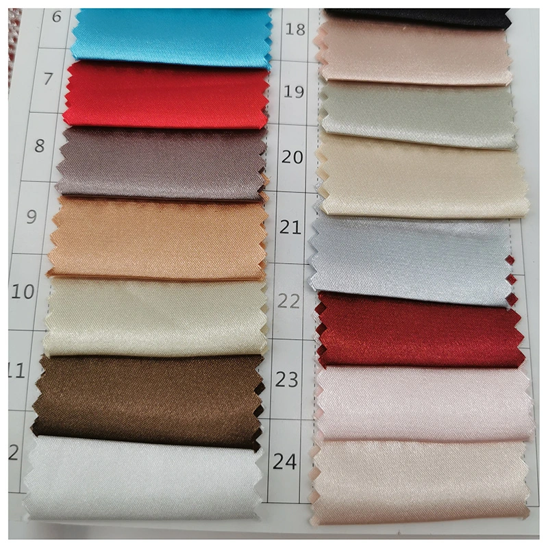 Satin Fabric No MOQ Shiny Spandex Polyester Stretch Satin Fabric Imitated Silk Satin Fabric