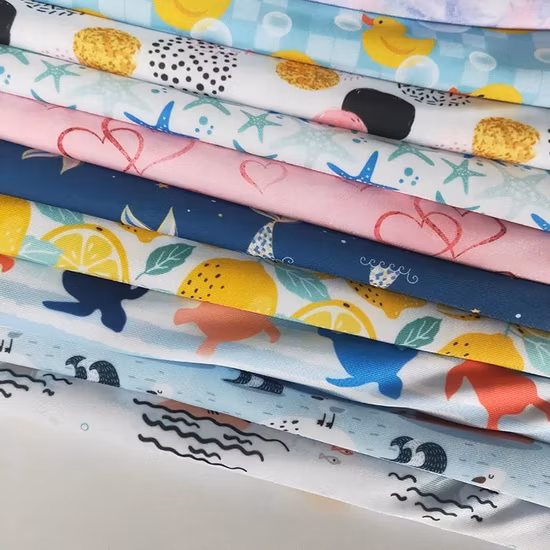 Tejido de traje de baño sostenible de Spandex de poliéster elástico súper suave impreso personalizado al por mayor