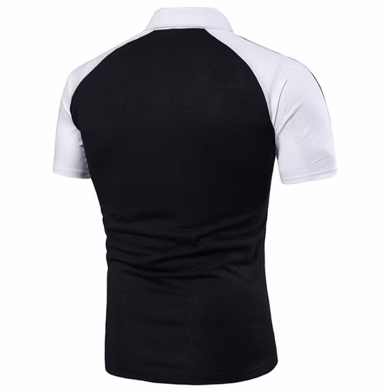 Polo de manga raglán Polo de rayas de 95 % algodón con etiqueta privada