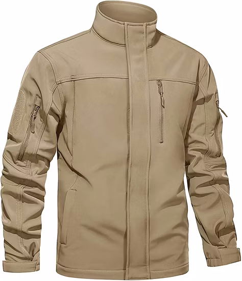 Venta al por mayor de fábrica, moda personalizada, OEM ODM, chaqueta Softshell para hombre, chaqueta cortavientos, ropa impermeable y transpirable, ropa de trabajo
